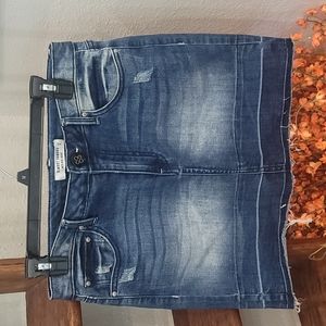 Cute jean mini skirt.  Almost Famous